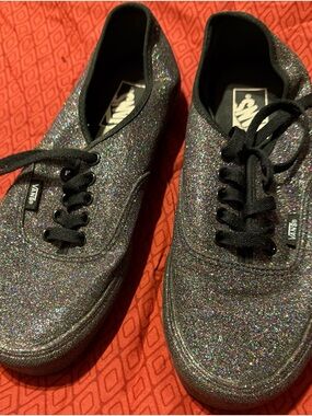 Vans Glitter Low-Top Sneakers - Black Multi-Glitter